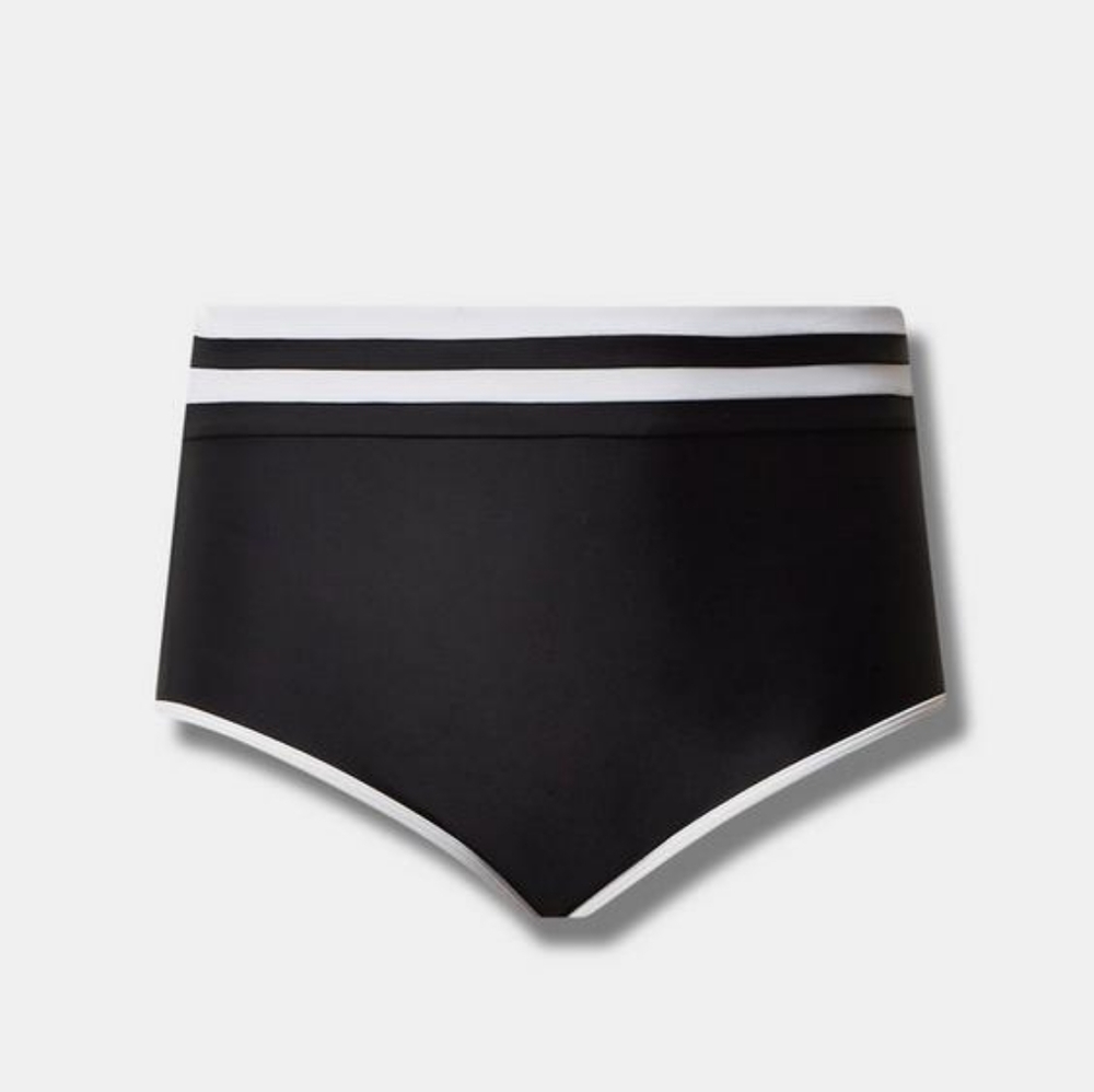 Torrid high rise black swim bottoms